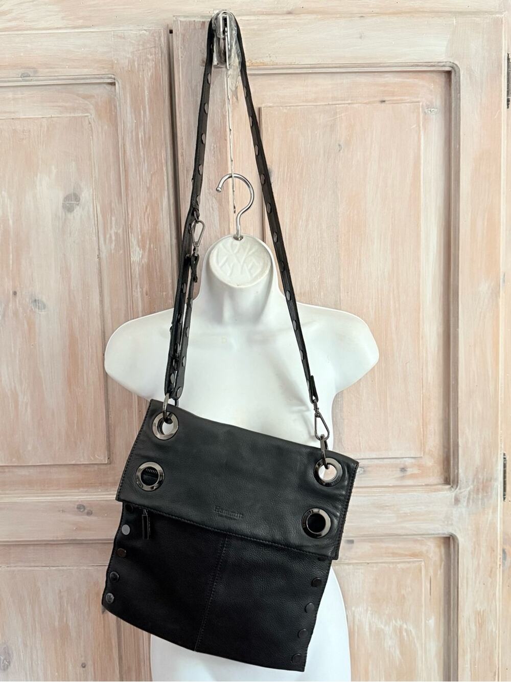 Hammitt Black Leather Crossbody Bag Purse Handbag